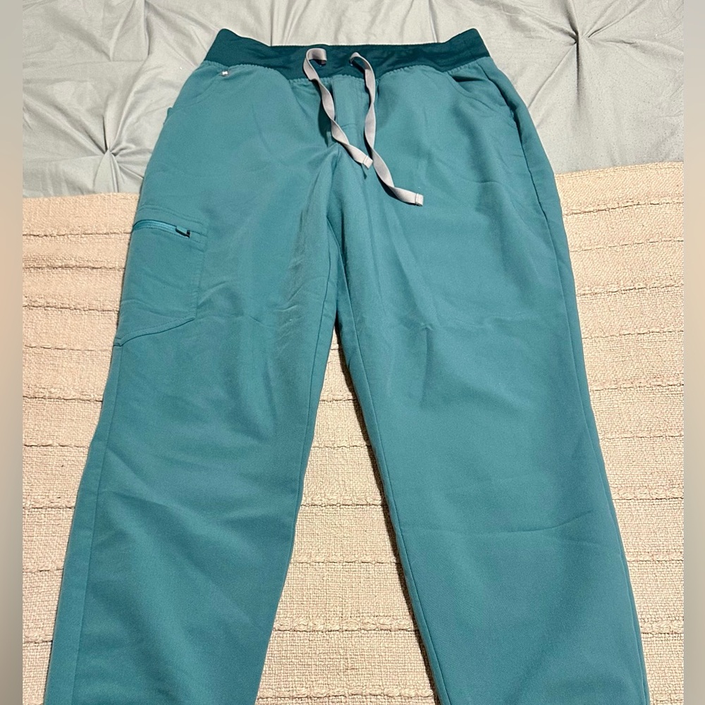 Figs Zamora High Waisted Joggers - Hydrogreen